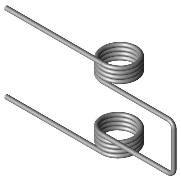 CAD image Double torsion spring DSF-150