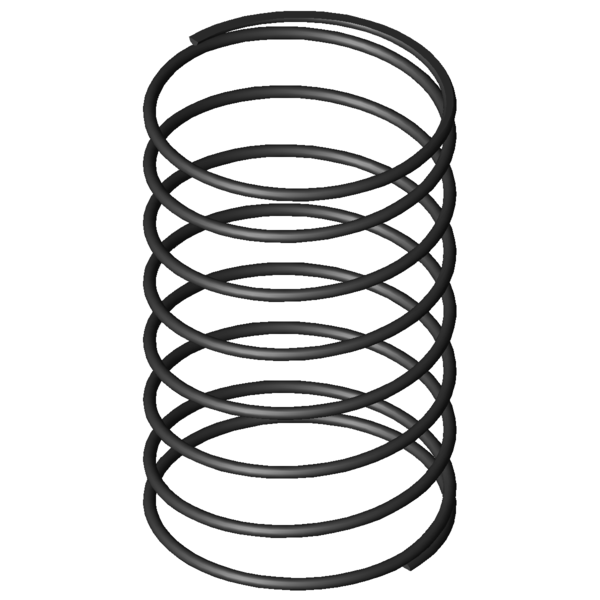 Immagine CAD Molle a compressione D-206A-20