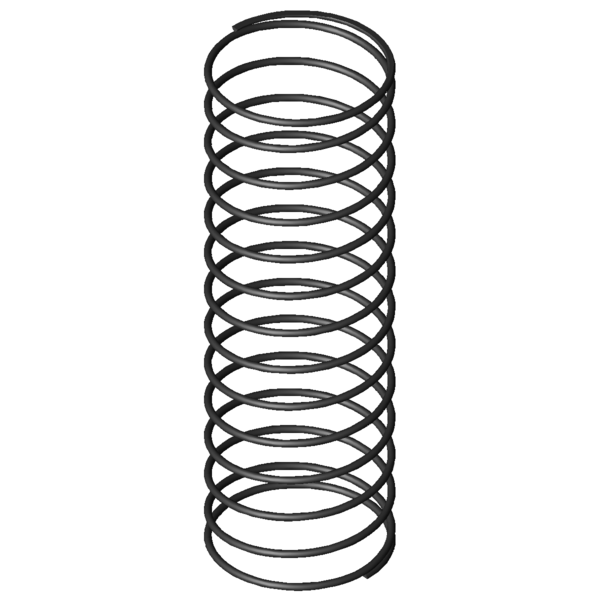 Immagine CAD Molle a compressione D-206A-21
