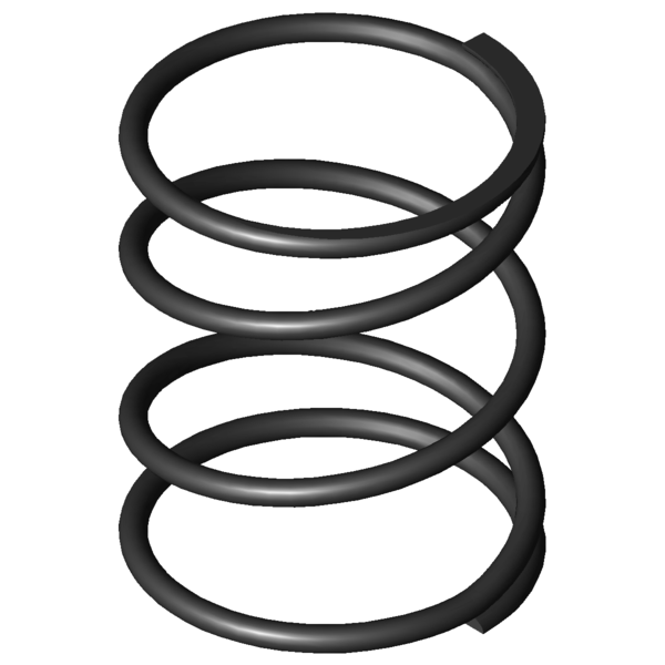 Immagine CAD Molle a compressione D-206D-10