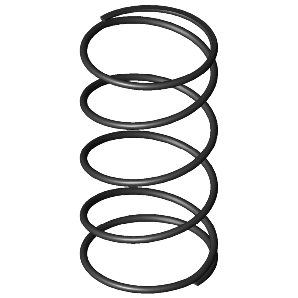 Imagem CAD Molas de compressão D-263V-19
