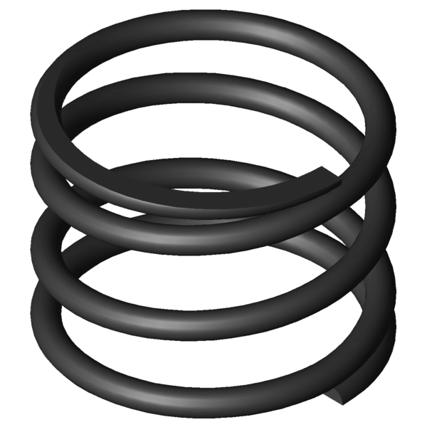 Imagem CAD Molas de compressão D-288K-10
