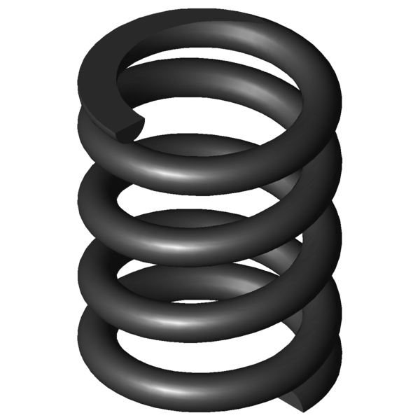 Imagen CAD Muelles de compresión D-288X-02