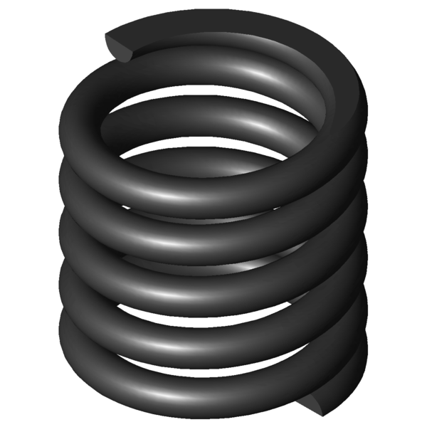 Immagine CAD Molle a compressione D-379B
