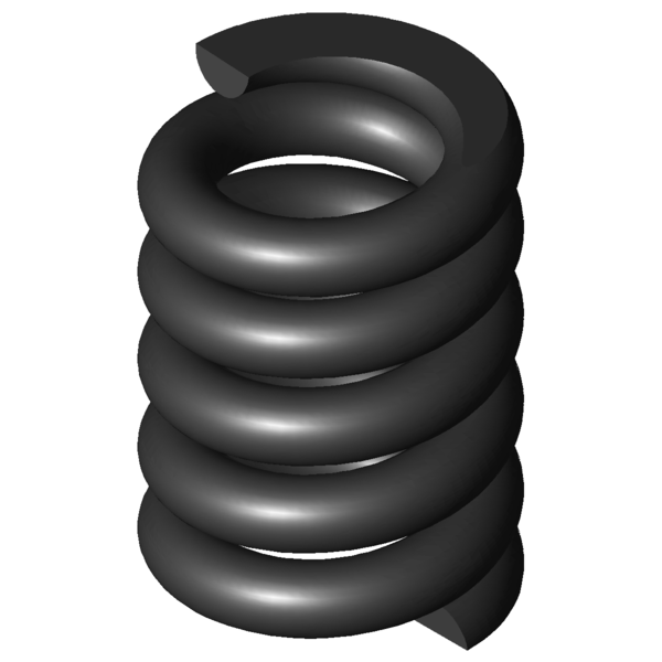 Immagine CAD Molle a compressione D-389O