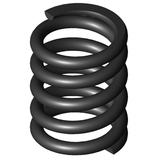 Imagen CAD Muelles de compresión D-405