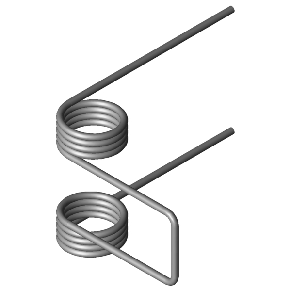 CAD image Double torsion spring DSF-105