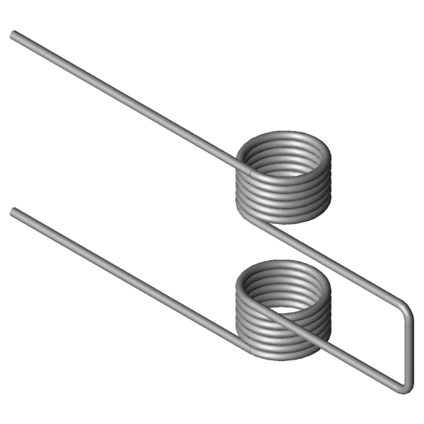 Imagem CAD Molas de torção dupla DSF-110