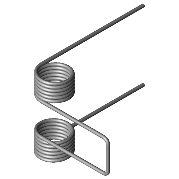 CAD image Double torsion spring DSF-115