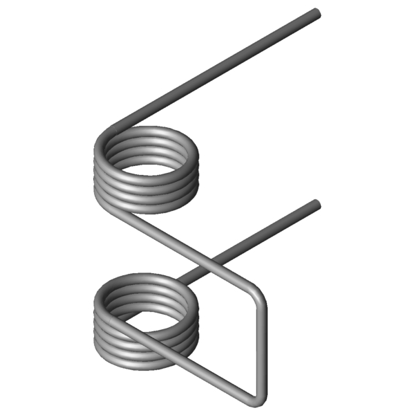 Imagem CAD Molas de torção dupla DSF-155