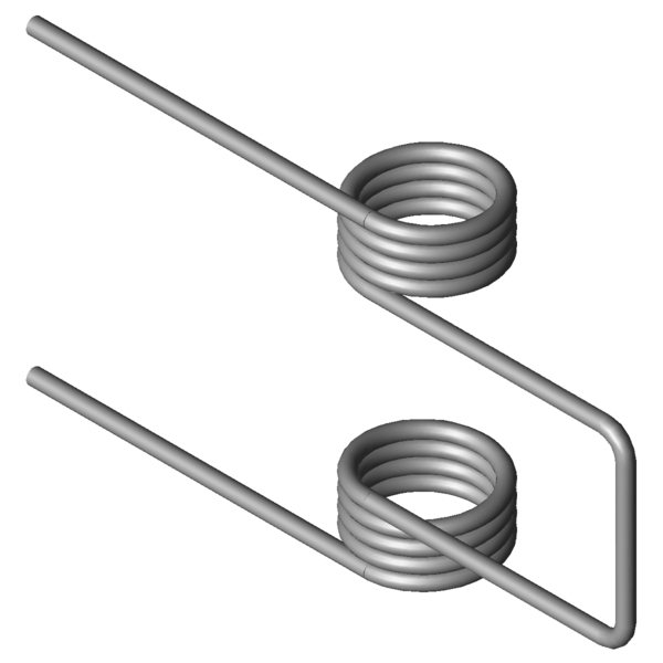 Imagem CAD Molas de torção dupla DSF-200