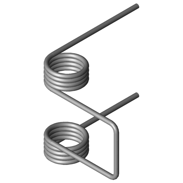 Imagem CAD Molas de torção dupla DSF-205