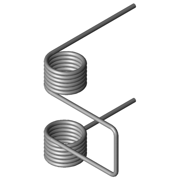 CAD obrázek Dvojité zkrutné pružiny DSF-215