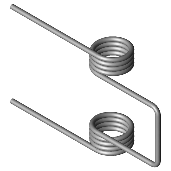 Imagen CAD Muelles de torsión dobles DSF-250