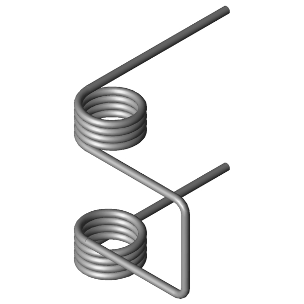 CAD image Double torsion spring DSF-255