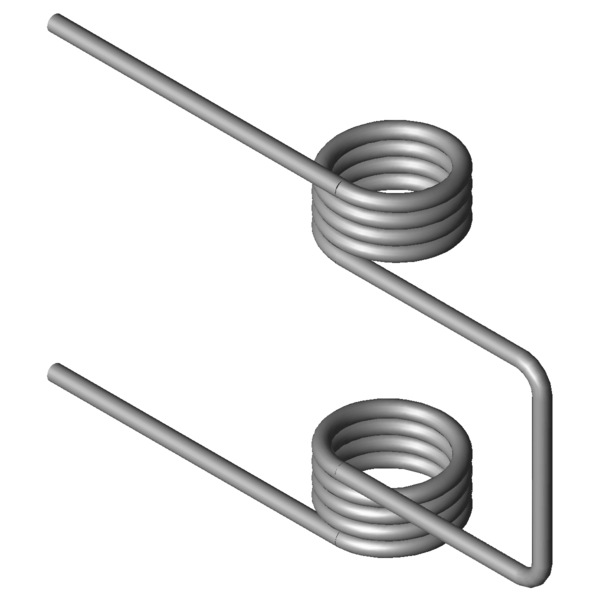 Imagen CAD Muelles de torsión dobles DSF-300