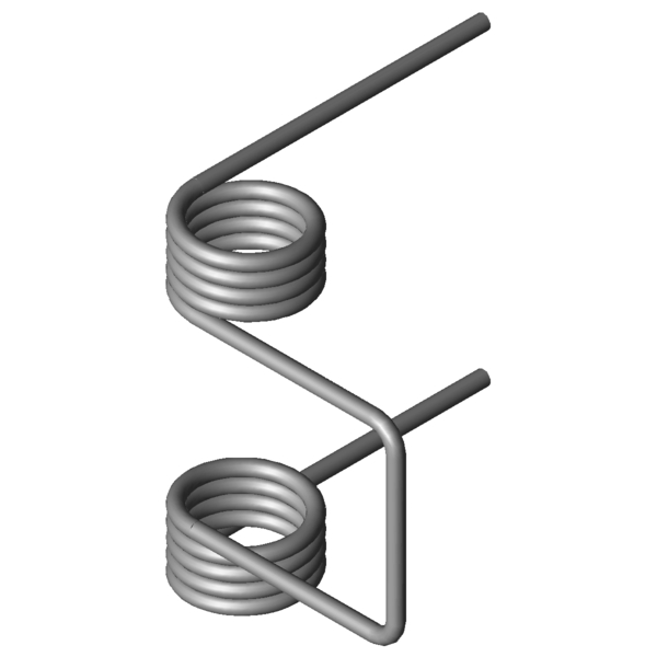 Imagen CAD Muelles de torsión dobles DSF-305