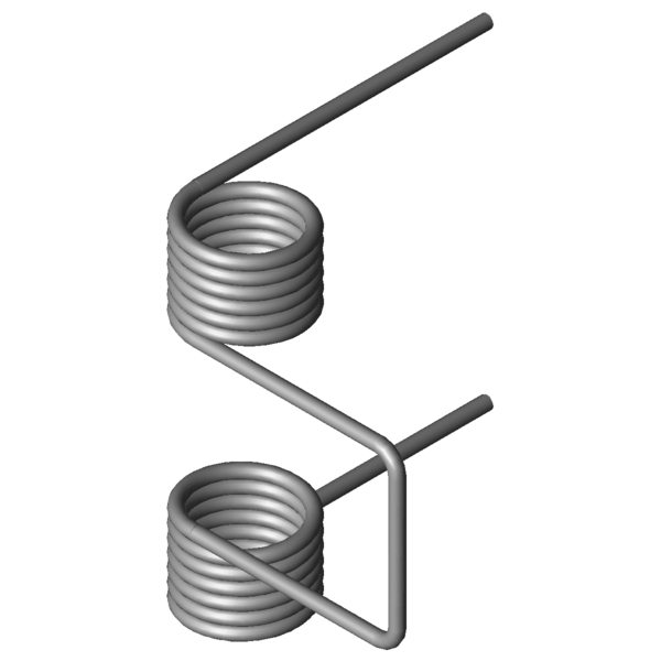 CAD obrázek Dvojité zkrutné pružiny DSF-315