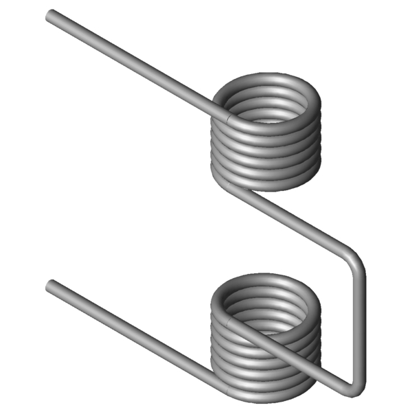 CAD kép kettos szárrugó DSF-360