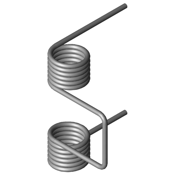 CAD obrázek Dvojité zkrutné pružiny DSF-365