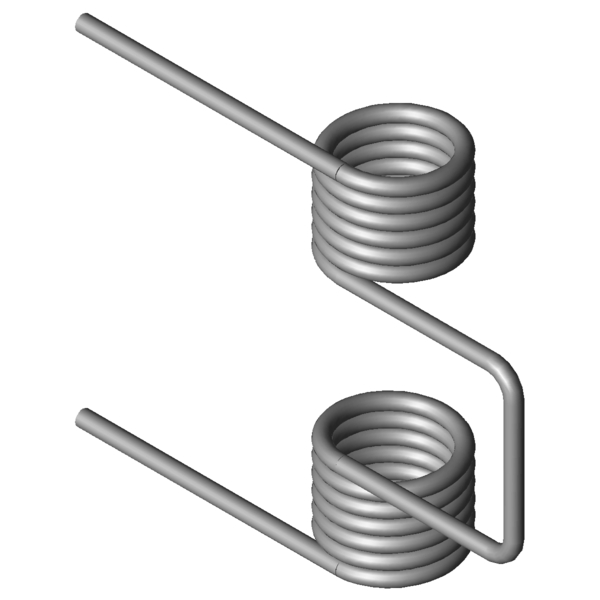 CAD obrázek Dvojité zkrutné pružiny DSF-410