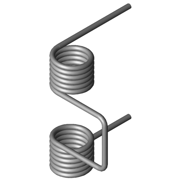 CAD obrázek Dvojité zkrutné pružiny DSF-415