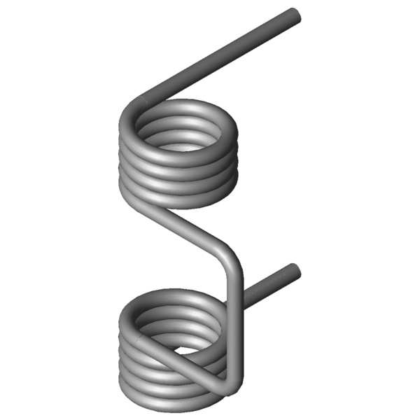CAD obrázek Dvojité zkrutné pružiny DSF-505