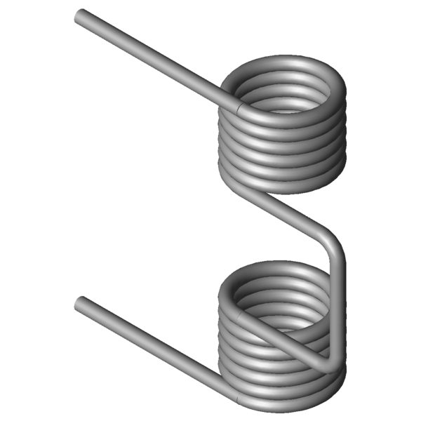 CAD obrázek Dvojité zkrutné pružiny DSF-510