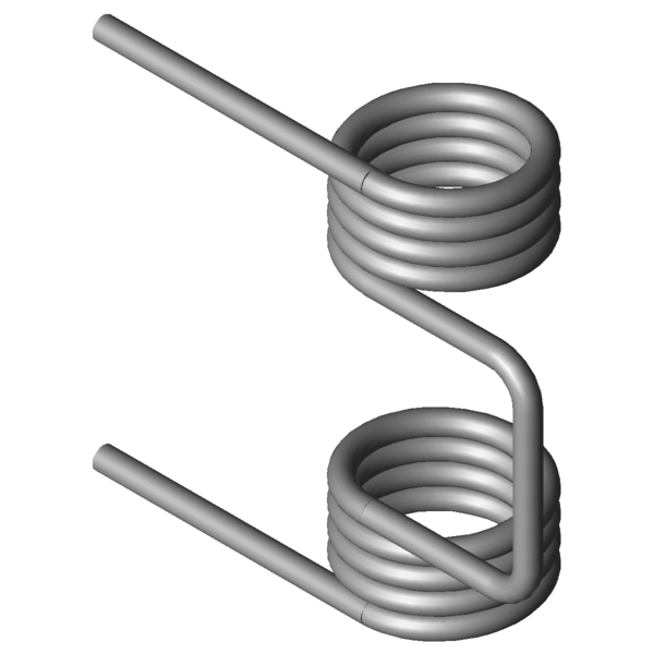 CAD obrázek Dvojité zkrutné pružiny DSF-550