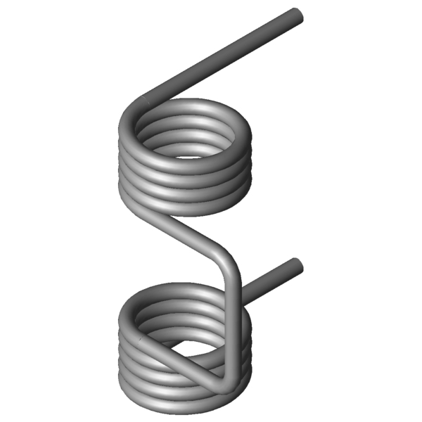 CAD obrázek Dvojité zkrutné pružiny DSF-555