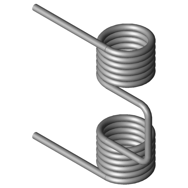 CAD obrázek Dvojité zkrutné pružiny DSF-560