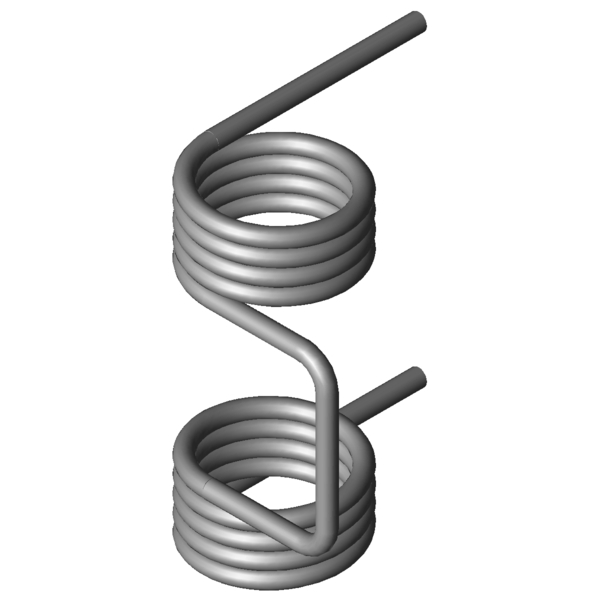 Imagen CAD Muelles de torsión dobles DSF-605