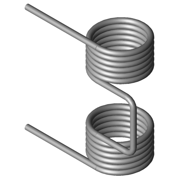 Imagem CAD Molas de torção dupla DSF-610