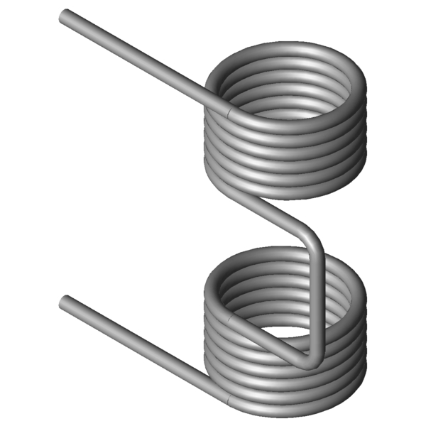 Imagen CAD Muelles de torsión dobles DSF-610