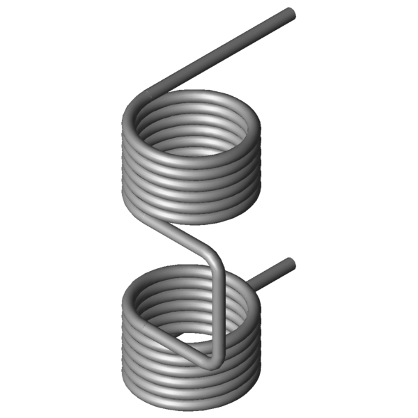 Imagem CAD Molas de torção dupla DSF-615