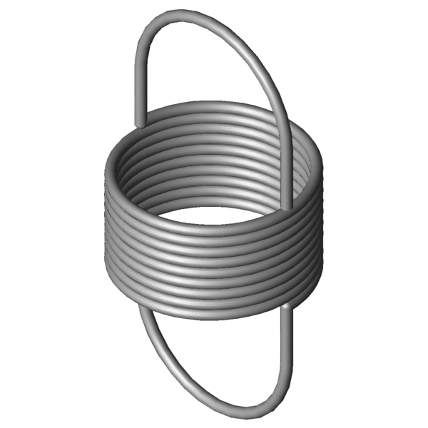 Immagine CAD Molle a trazione RZ-015GI