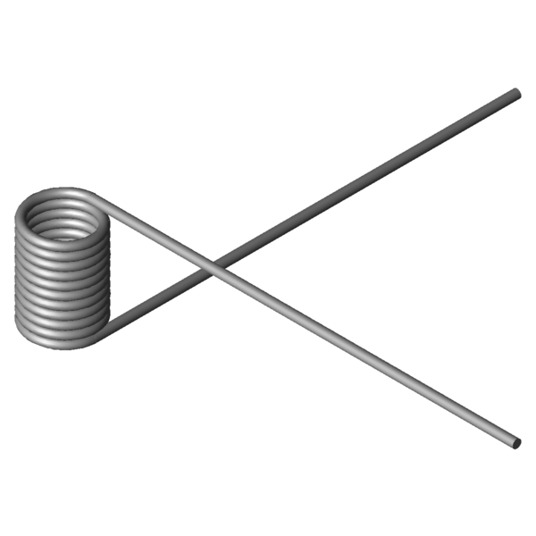 CAD obrázek Zkrutné pružiny T-16027L