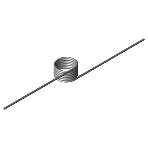 CAD obrázek Zkrutné pružiny T-16364L