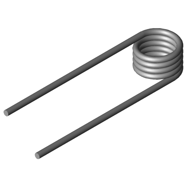 CAD obrázek Zkrutné pružiny T-16916R