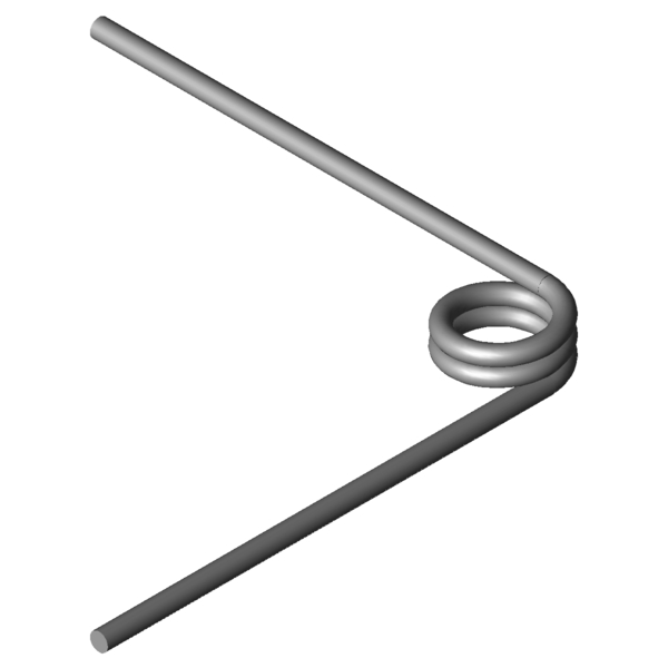 CAD obrázek Zkrutné pružiny T-17001R