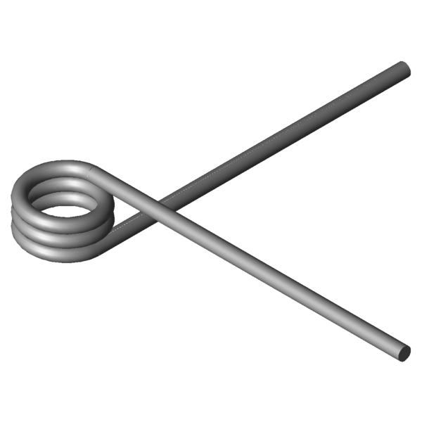 CAD obrázek Zkrutné pružiny T-17003L