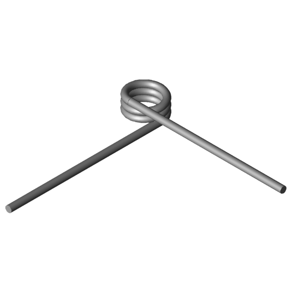 CAD obrázek Zkrutné pružiny T-17003R