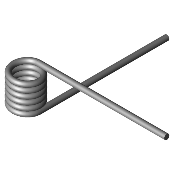CAD obrázek Zkrutné pružiny T-17007L