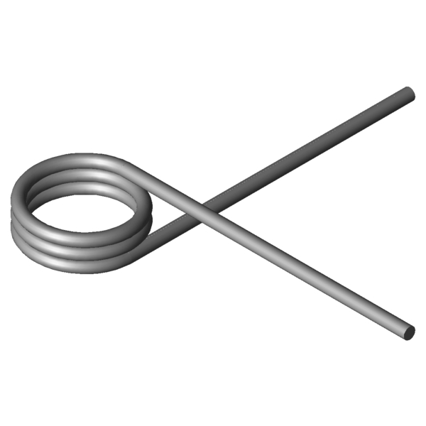 CAD obrázek Zkrutné pružiny T-17023L