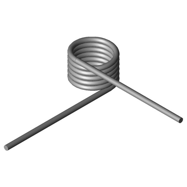 CAD obrázek Zkrutné pružiny T-17027R