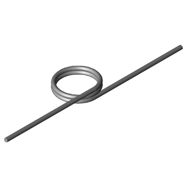 CAD obrázek Zkrutné pružiny T-17030L