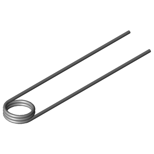 CAD obrázek Zkrutné pružiny T-18427L
