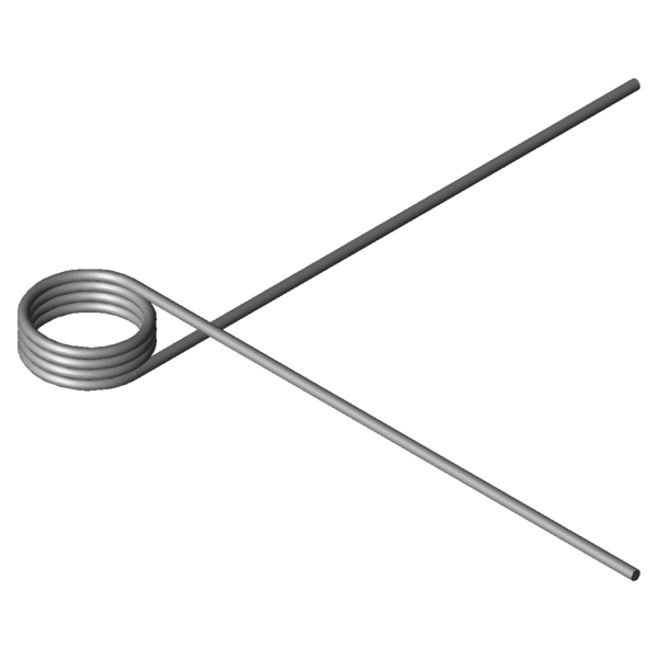 CAD obrázek Zkrutné pružiny T-18457L