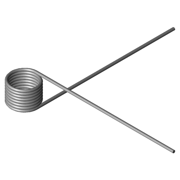 CAD obrázek Zkrutné pružiny T-18461L