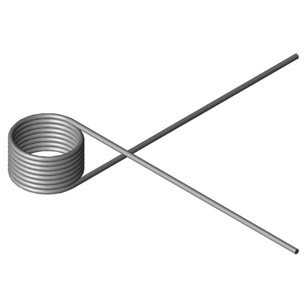 CAD obrázek Zkrutné pružiny T-18487L